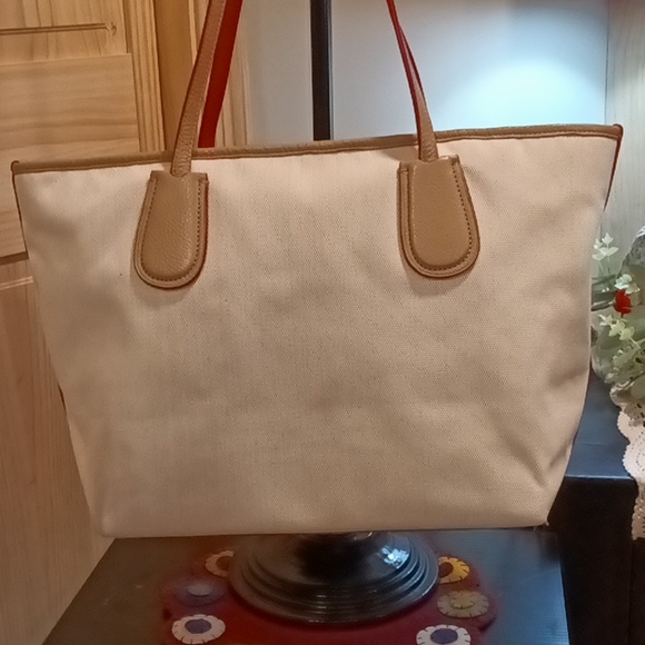 Coach Canvas & Leather Horse & Carriage Tote - Ivory - Picture 5 of 15